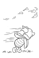Een kleurplaat van  winnie de poeh - knorretje